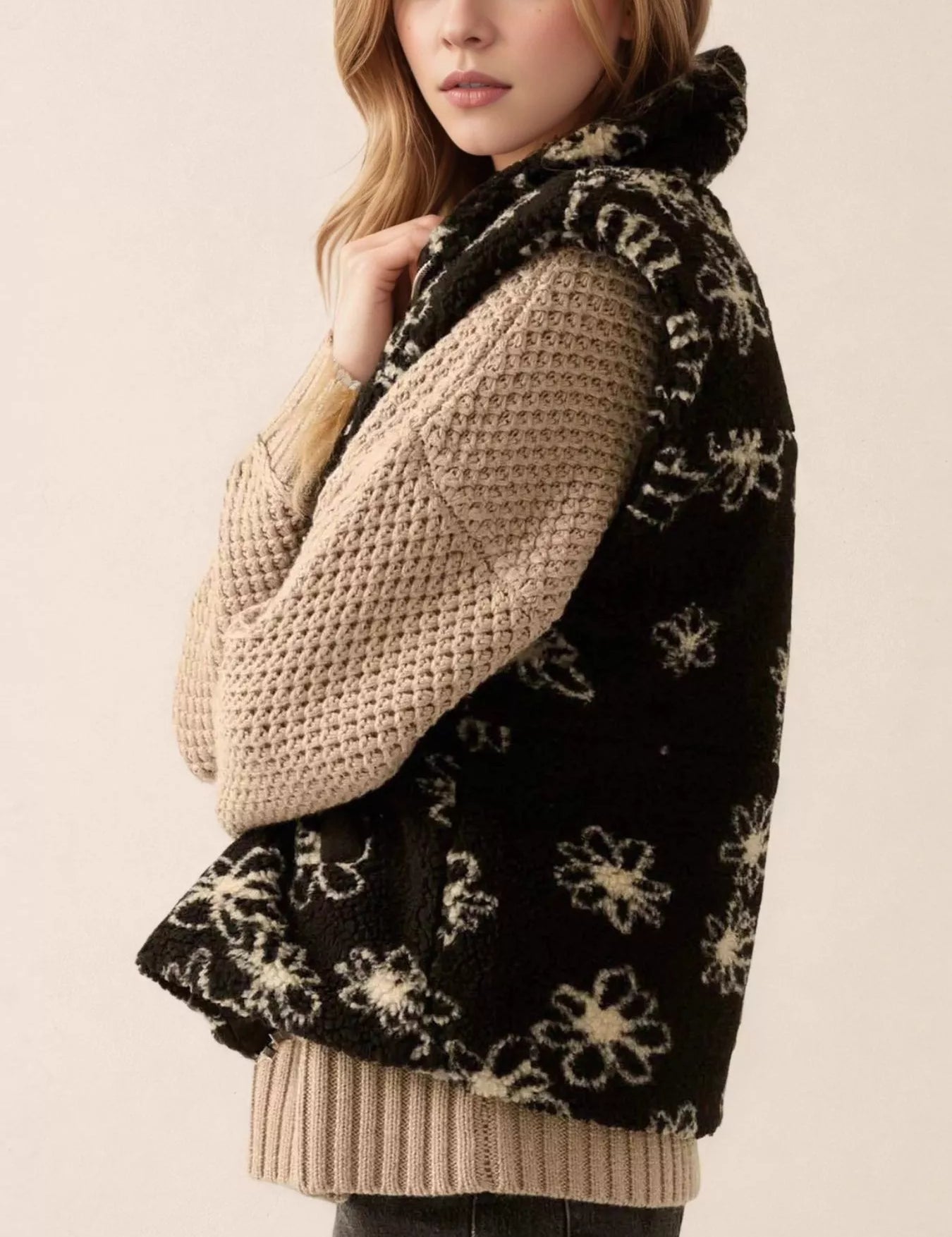 Zip Up Vest Coat with Pockets | Vest Jackets Daverri Fashions