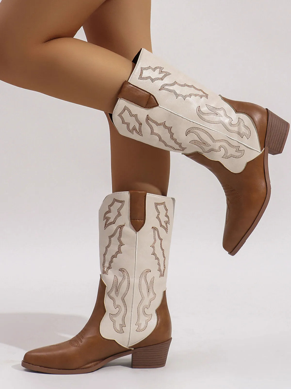 Point Toe Block Heels Boots | Boots Daverri Fashions