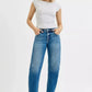 RISEN Tummy Control High Rise Ankle Slim Barrel Jeans - DAVERRI FASHIONS