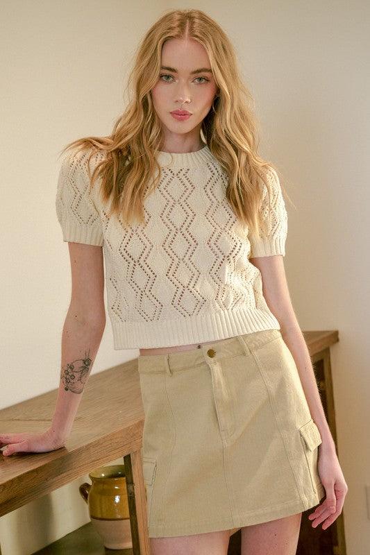 Mittoshop Cargo Mini Skirt with Side Pockets Skirts