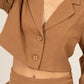 HYFVE Cropped Button-Down Blazer - DAVERRI FASHIONS