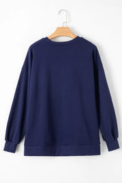 Round Neck Long Sleeve Sweatshirt | Sweatshirts Daverri Fashions