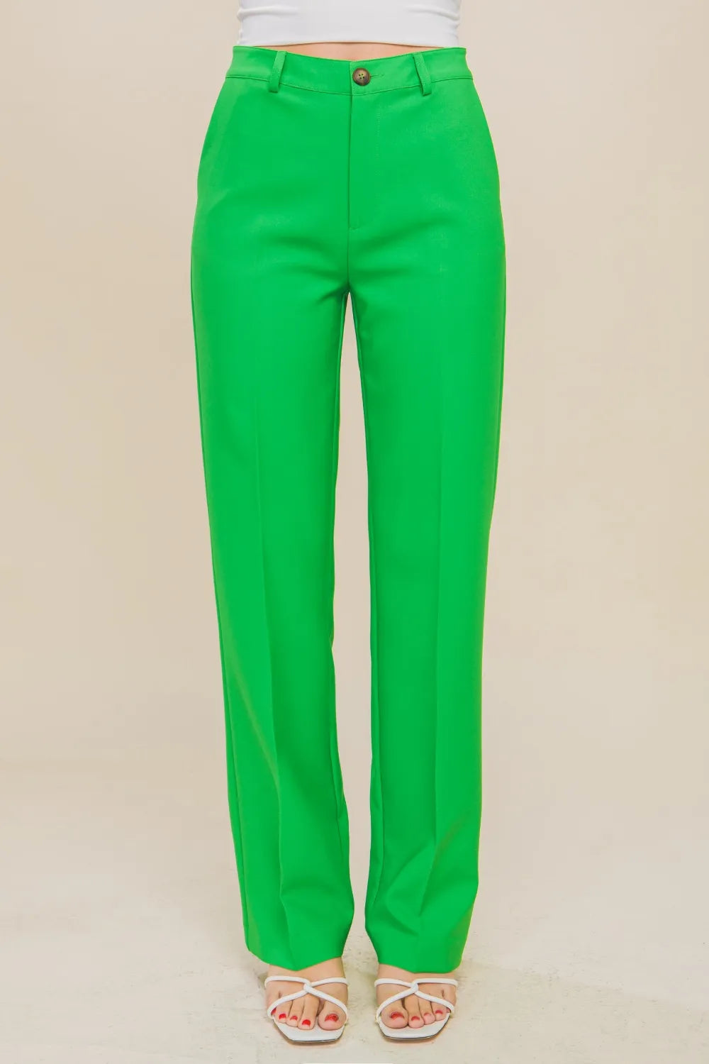 Love Tree High Waist Straight Pants Pants