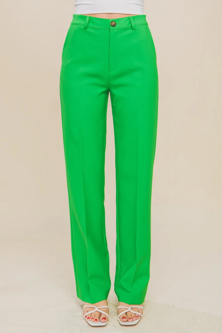 Love Tree High Waist Straight Pants Pants