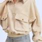 Aemi + Co Exposed Seam Half Zip Sweatshirt with Pockets Sweatshirts