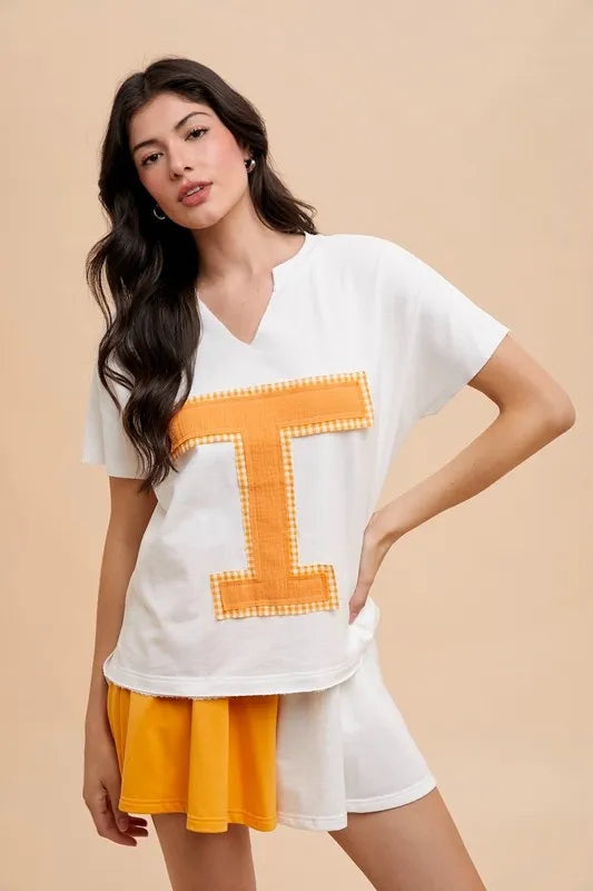 Annie Wear Color Block French Terry Flare Shorts