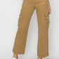 Risen Full Size High Rise Cargo Jeans Mocha Cargo Jeans