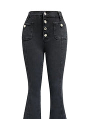 Flare Jeans with Pockets | Jeans Daverri Fashions