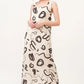 And The Why Square Neck Abstract Printed Maxi Dress - DAVERRI FASHIONS