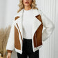 Pocketed Sherpa Zip Up Long Sleeve Jacket - DAVERRI FASHIONS