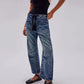 Washed Wide Leg Barrel Jeans - DAVERRI FASHIONS