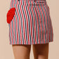 SO ME Contrast Bow Knot Pocket Fourth Of July Denim Skirt - DAVERRI FASHIONS