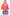 GeeGee Full Size Ruffle Trim Contrast Blouse Orange Fuchsia