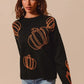 Pumpkin Embroidered Halloween Thanksgiving Sweater Sweaters