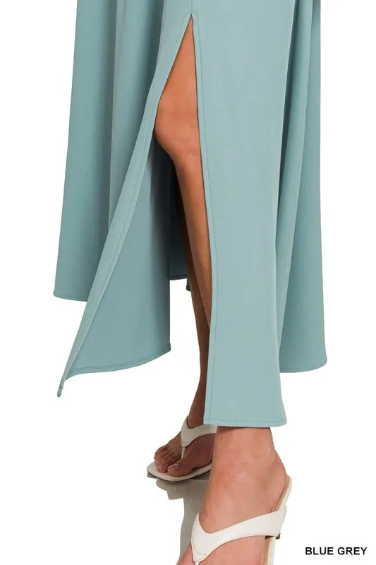 Zenana Heavy Woven Span Crop Tee & Skirt Set Outfit Sets