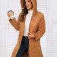 Zip Up Long Sleeve Hooded Coat - DAVERRI FASHIONS