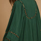 Umgee Textured Babydoll Dress with Leopard Trim