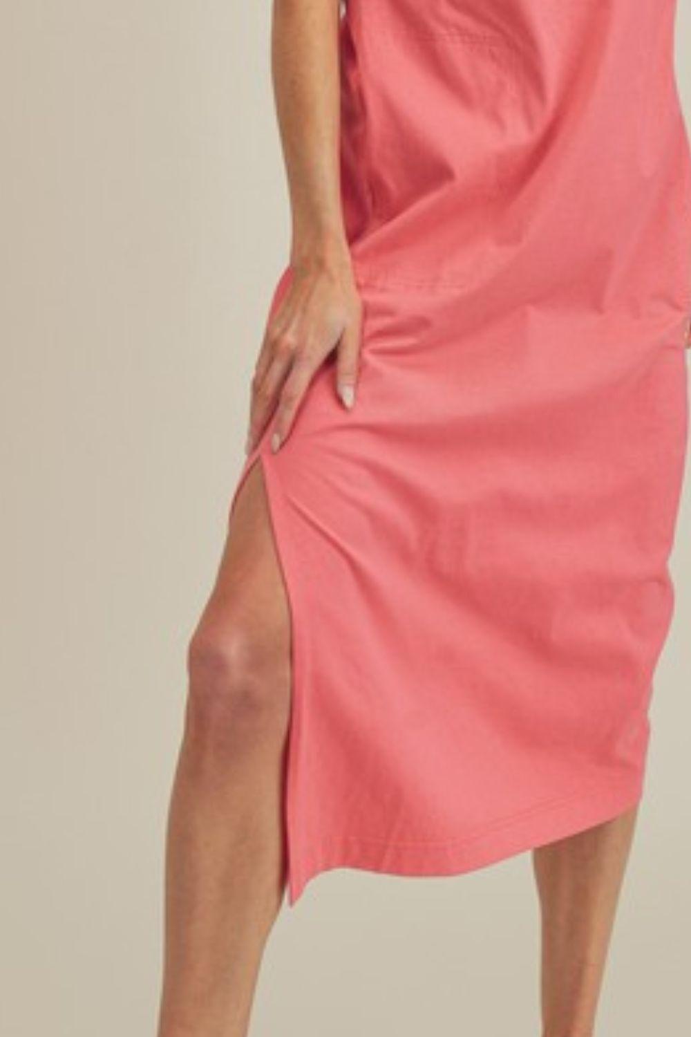 Aemi + Co Side Slit Round Neck Sleeveless Midi Dress | Mid Dresses Daverri Fashions