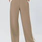Beige wide-leg pants with white side stripes, Side Striped Wide Leg Pants