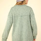 VERY J Mineral Washed Oversized Sweatshirt Mini Dress Mini Dresses