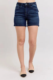 Judy Blue High Waist Back Flap Pocket Denim Shorts | Daverri Fashions