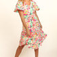 Haptics Tiered Floral Midi Dress with Pockets Mid Dresses