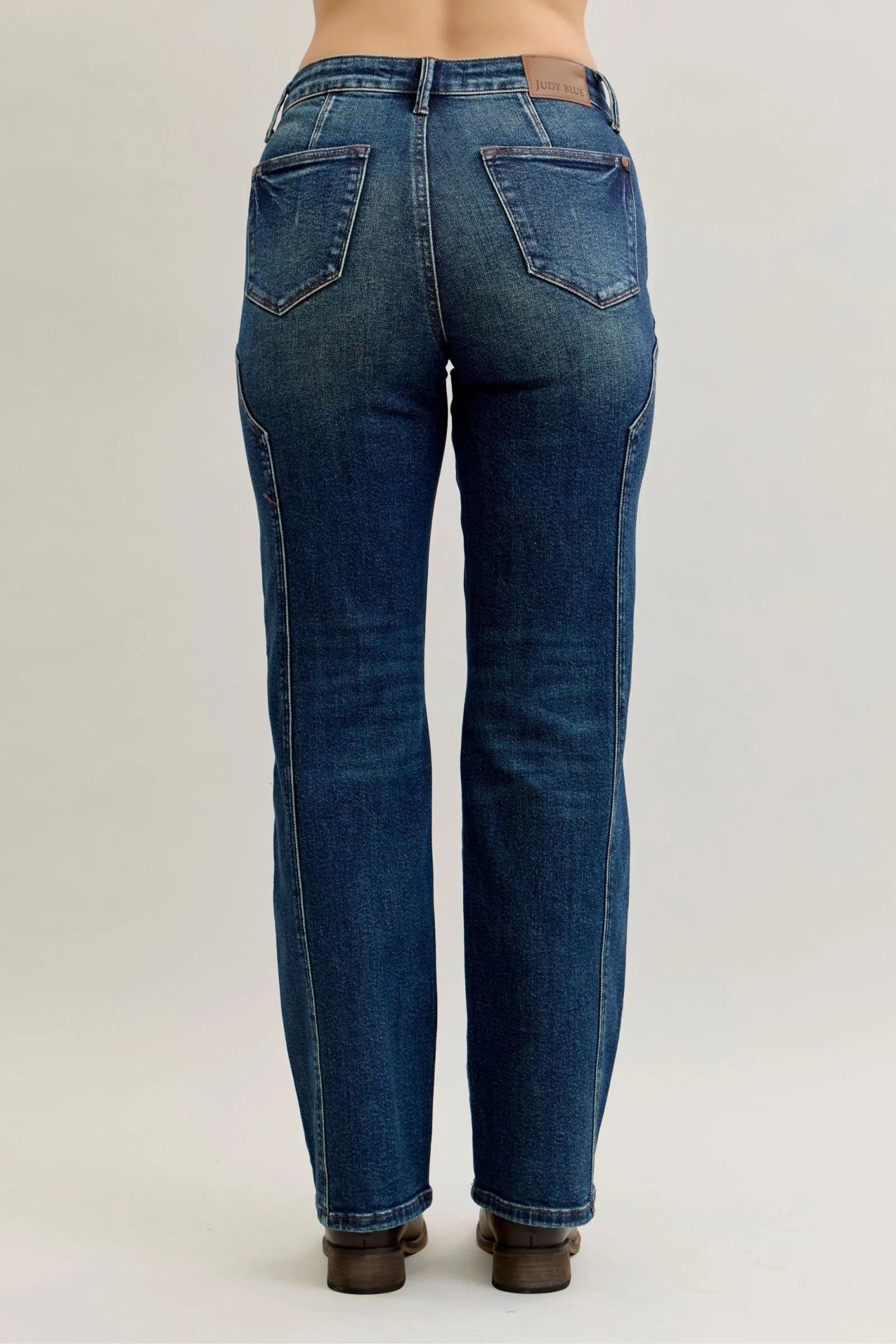 Judy Blue Full Size Seam Detail Straight Leg Jeans Plus Size | Jeans Daverri Fashions