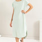 HYFVE Short Sleeve High-Low Slit Midi Dress Mid Dresses