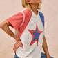 BiBi womens short-sleeve Fourth of July t-shirt with glitter star