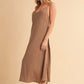 Aemi+Co Side Button Midi Cami Dress - DAVERRI FASHIONS