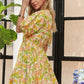 ADORA Puff Sleeve Floral Dress Yellow - DAVERRI FASHIONS