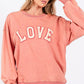 SAGE + FIG LOVE Path Applique Drop Shoulder Sweatshirt - DAVERRI FASHIONS