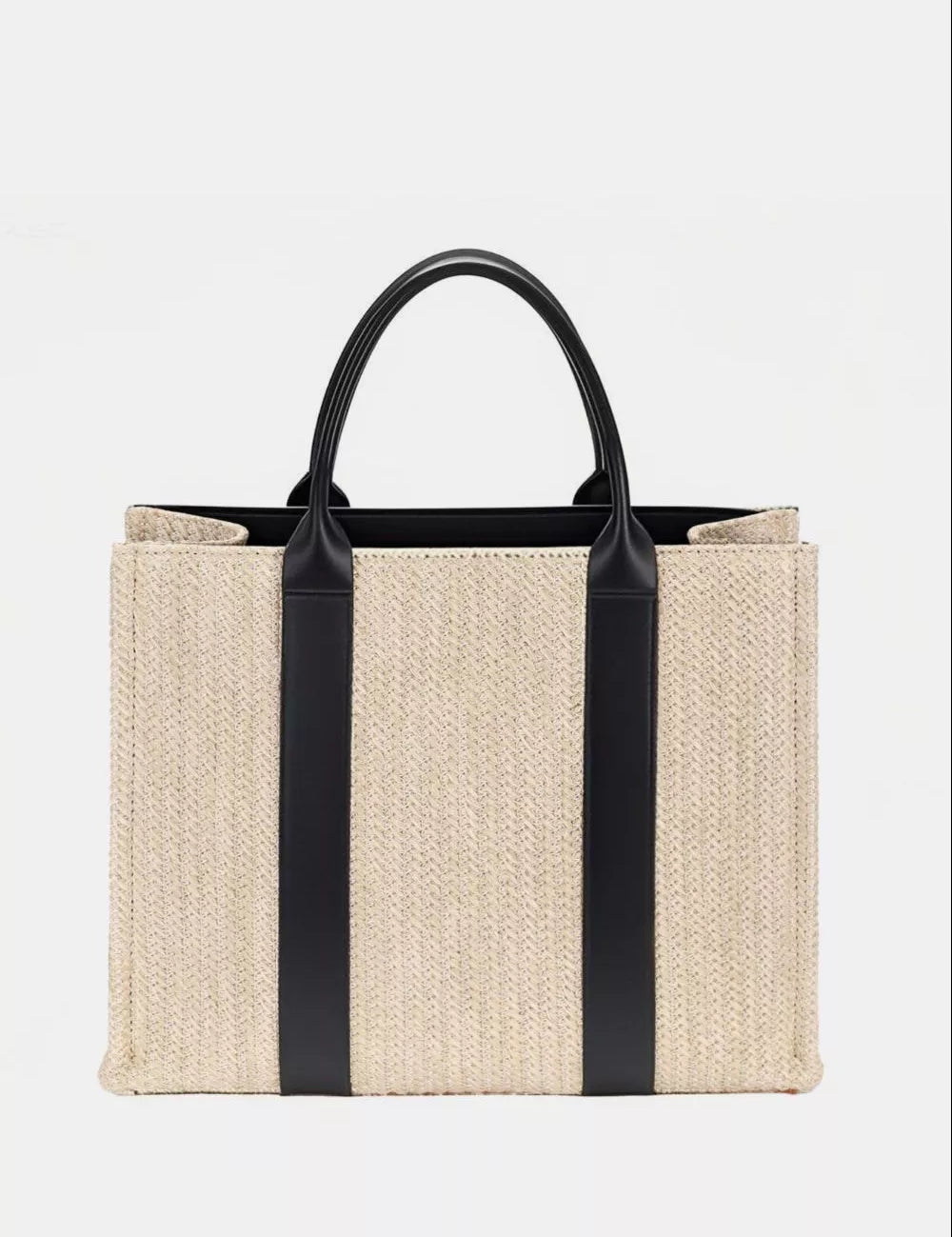 David Jones Square Woven Tote Handbag | Tote Bags Daverri Fashions