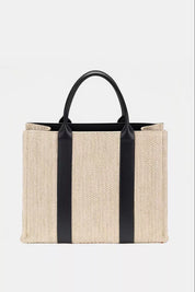 David Jones Square Woven Tote Handbag | Tote Bags Daverri Fashions