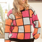 BiBi Multi Color Checker Pattern Sweater - DAVERRI FASHIONS