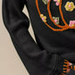 SO ME Pumpkin Floral Embroidered Thanksgiving Sweater - DAVERRI FASHIONS