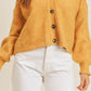 Long Sleeve Button Down Sweater Cardigan - DAVERRI FASHIONS