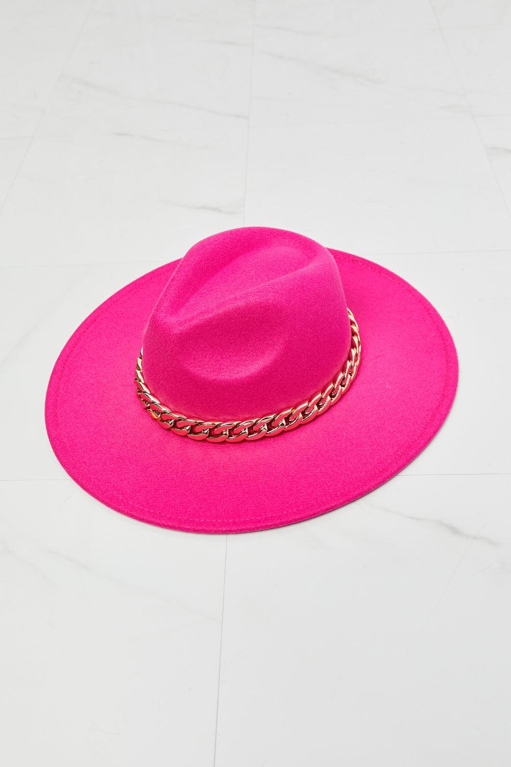 Fame Keep Your Promise Fedora Hat in Pink Hats