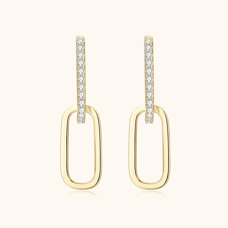 925 Sterling Silver Moissanite Earrings | Sterling Silver Earrings Daverri Fashions
