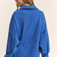 J.NNA Snap Down Long Sleeve Denim Shacket Shackets