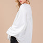 Ces Femme Exposed Seam Long Sleeve Sweatshirt - DAVERRI FASHIONS