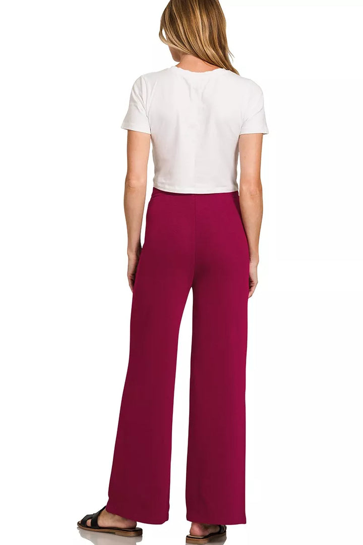 Zenana French Rib Pullover and Pants Set | Daverri Fashions