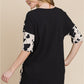 BOMBOM Rodeo Love Ribbed Animal Contrast Tee