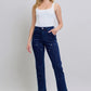 Judy Blue Full Size Hw Work Wear Knee Patch Straight Jeans Plus Size Jeans
