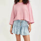 Buttoned Ruffled Mini Denim Skirt - DAVERRI FASHIONS