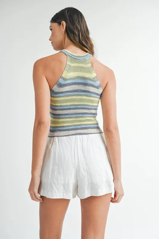 MABLE Space Dye Grecian Neck Knit Cami