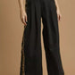 Umgee Front Pleated Wide-Leg Pants with Contrast Trim - DAVERRI FASHIONS