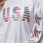 BiBi American Flag USA and Star Sequin Sweatshirt Sweatshirts