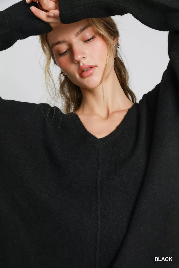 Umgee Wool Blended Pullover Sweater | Sweaters Daverri Fashions