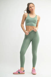 MONO B Venice Cloud Light U-back Active Tank | Daverri Fashions